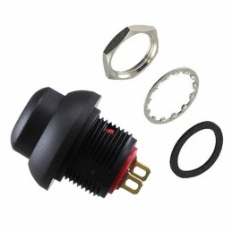 1 pcs : RP8101B2M1CEBLKBLKNIL - SWITCH PUSH SPST-NO 0.125A 125V