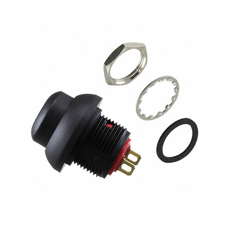 1 pcs : RP8101B2M1CEBLKBLKNIL - SWITCH PUSH SPST-NO 0.125A 125V
