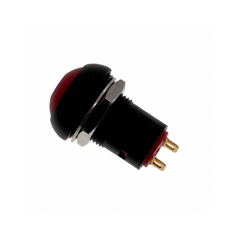 1 pcs : RP8200B2M1CEBLKREDNIL - SWITCH PUSH SPST 0.1A 24V