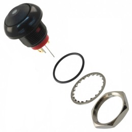 1 pcs : RP8300B2M1CEBLKBLKBLU - SWITCH PB SPST-NO 200MA 250V