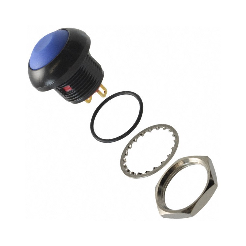 1 pcs : RP8300B2M1CEBLKBLUNIL - SWITCH PB SPST-NO 200MA 250V