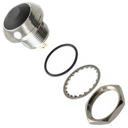 1 pcs : RP8300B2M1CENICBLKNIL - SWITCH PB SPST-NO 200MA 250V