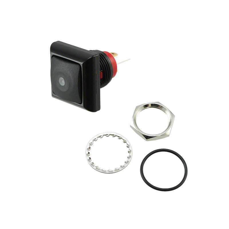 1 pcs : RP8400B2M1CEBLKBLKBLU - SWITCH PB SPST-NO 0.125A 125V