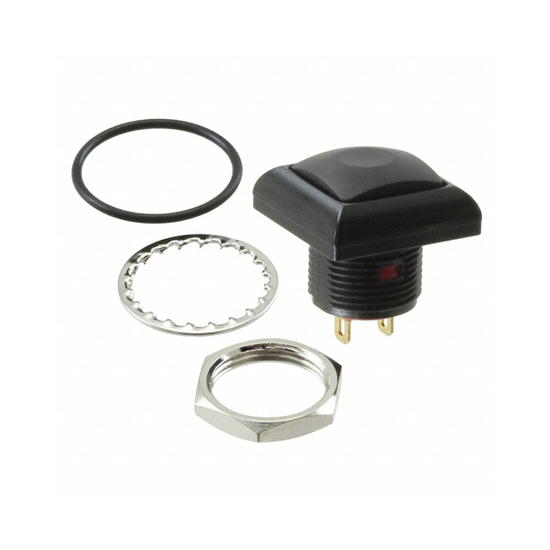 1 pcs : RP8400B2M1CEBLKBLKNIL - SWITCH PB SPST-NO 0.125A 125V