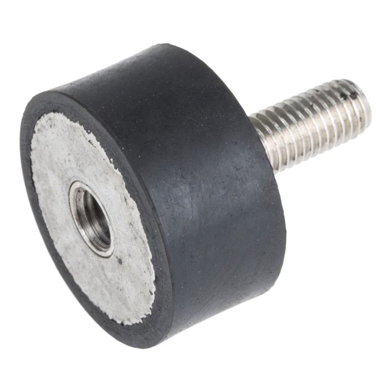 1 Bag of 2 - RS PRO M10 Anti Vibration Mount, Male to Female Bobbin with 139.04kg Compression Load