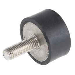 1 Bag of 2 - RS PRO M10 Anti Vibration Mount, Male to Female Bobbin with 139.04kg Compression Load