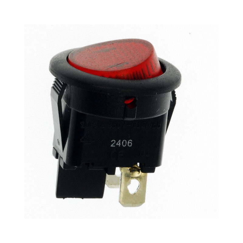 1 pcs : RRA22H3BBRLN - SWITCH ROCKER SPST 10A 125V