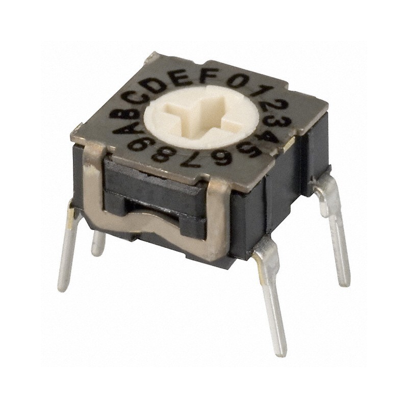 1 pcs : RTE1600N44 - SWITCH ROTARY DIP HEX 0.1A 30V