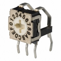 1 pcs : RTE1600V44 - SWITCH ROTARY DIP HEX 0.1A 30V