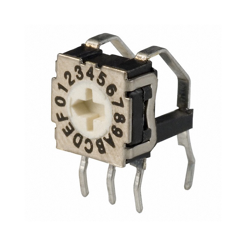 1 pcs : RTE1600V44 - SWITCH ROTARY DIP HEX 0.1A 30V