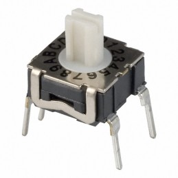 1 pcs : RTE1602N44 - SWITCH ROTARY DIP HEX 0.1A 30V