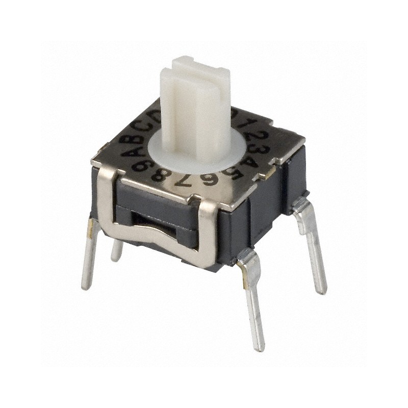 1 pcs : RTE1602N44 - SWITCH ROTARY DIP HEX 0.1A 30V