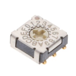 1 pcs : RTF16R2J - SWITCH ROTARY DIP HEX 0.1A 5V