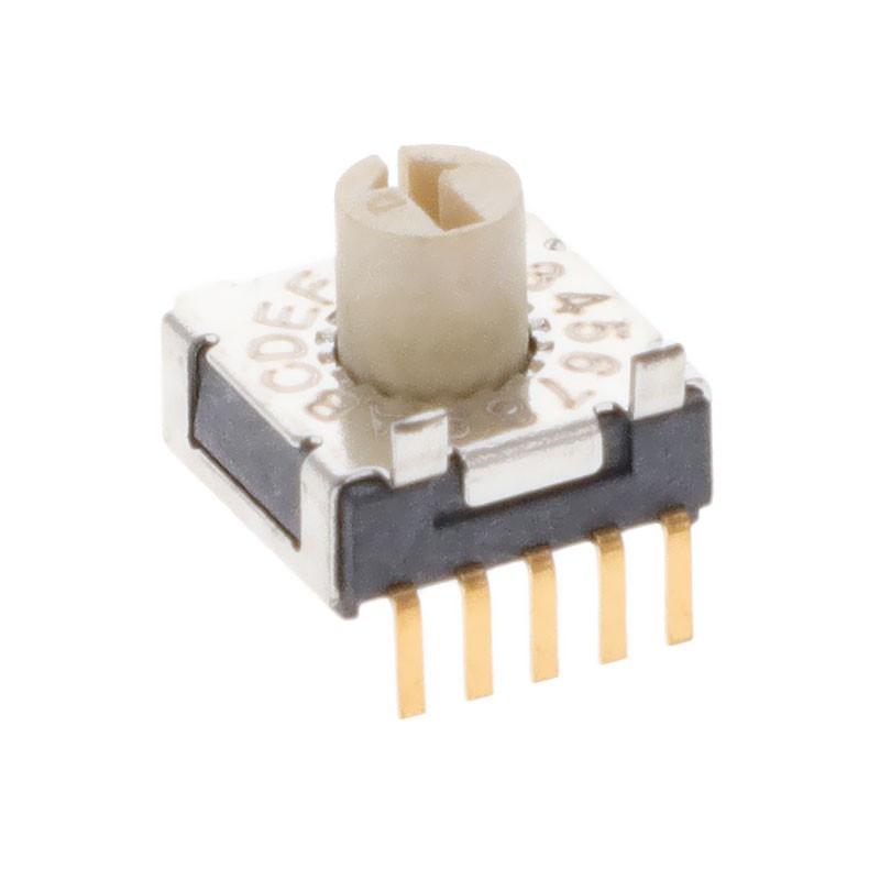 1 pcs : RTF16R3A - SWITCH ROTARY DIP HEX 0.1A 5V