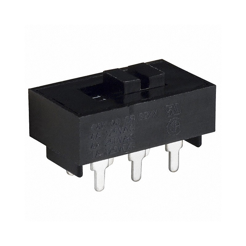 1 pcs : S202121MS02Q - SWITCH SLIDE DPDT 6A 125V