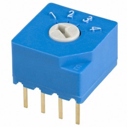 1 pcs : S-2050 - SWITCH ROTARY DIP SP4T 0.1A 5V