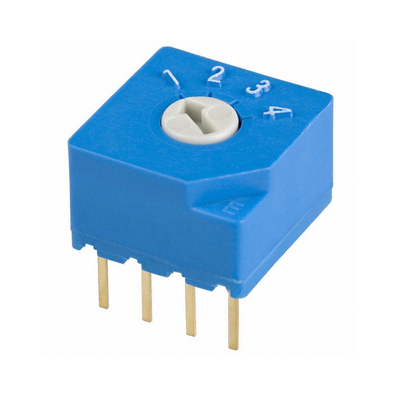 1 pcs : S-2050 - SWITCH ROTARY DIP SP4T 0.1A 5V