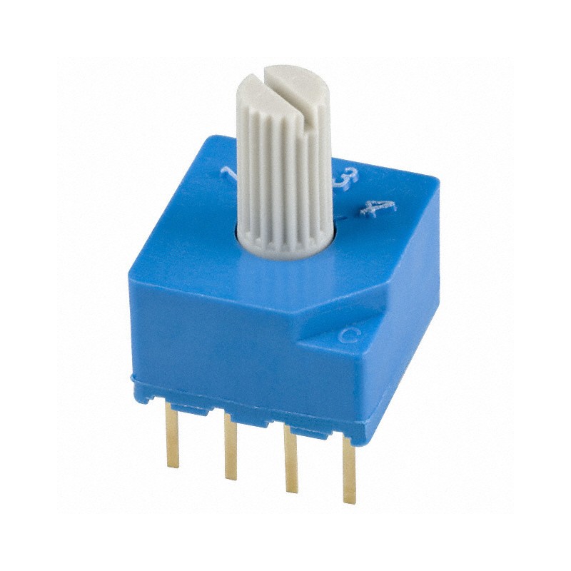 1 pcs : S-2150 - SWITCH ROTARY DIP SP4T 0.1A 5V