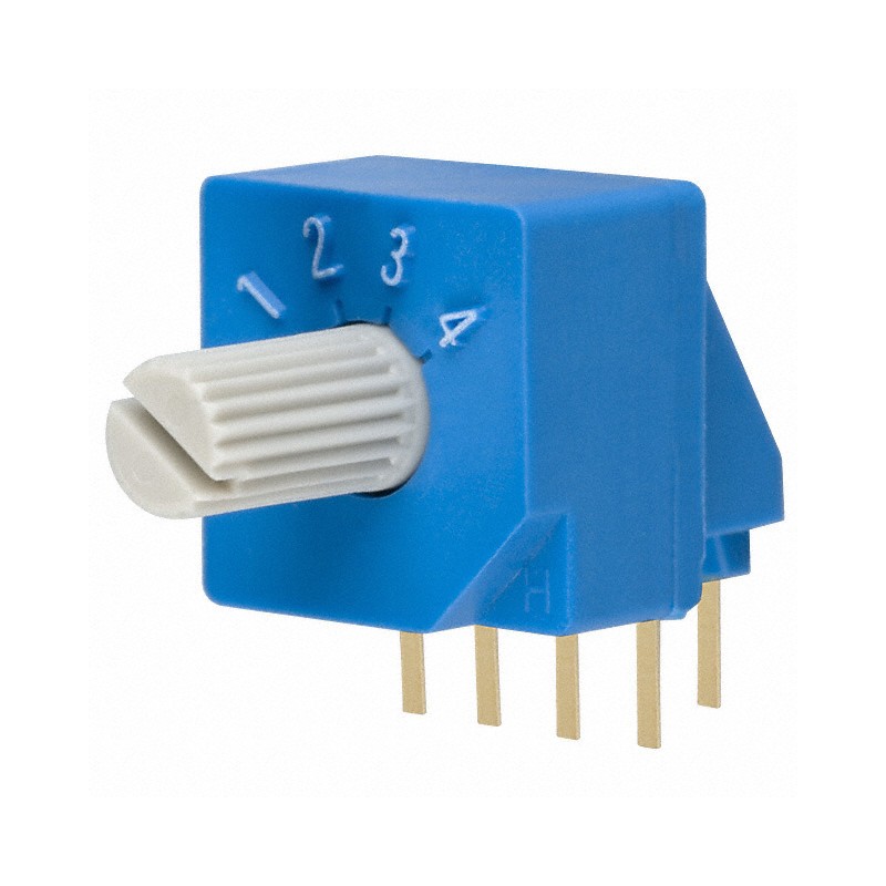 1 pcs : S-2151 - SWITCH ROTARY DIP SP4T 0.1A 5V