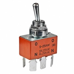 1 pcs : S25AWF - SWITCH TOGGLE DPDT 15A 125V