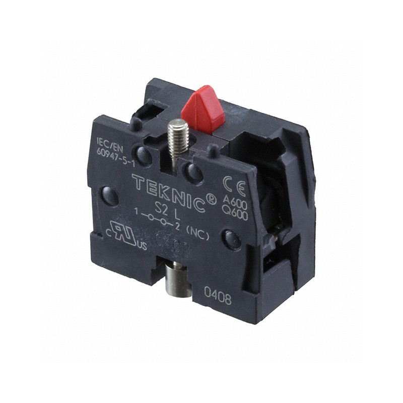 1 pcs : S2L - CONTACT BLOCK SPST-NC 10A 600V