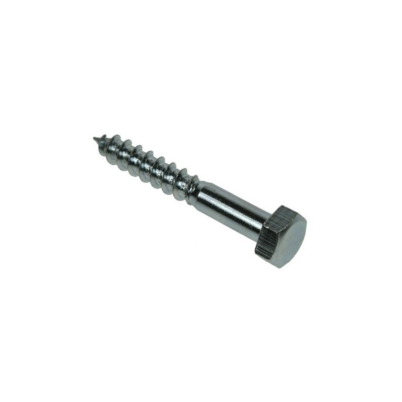 1 Bag of 10 - RS PRO Hex Coach Screw, Steel Bright Zinc Plated, 10mm x 140mm