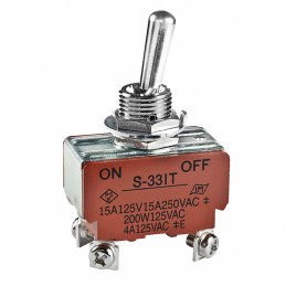 1 pcs : S331T - SWITCH TOGGLE DPST 15A 125V