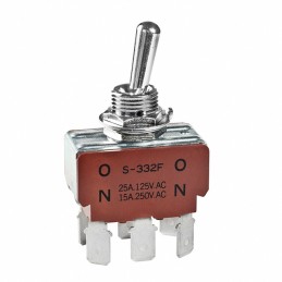 1 pcs : S332F - SWITCH TOGGLE DPDT 25A 125V
