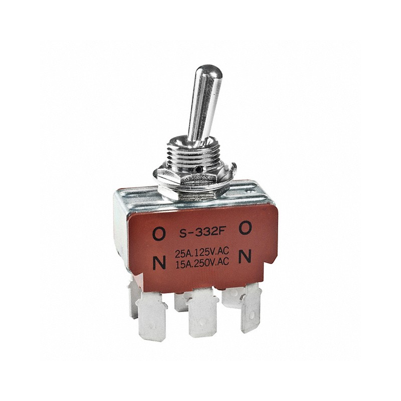 1 pcs : S332F - SWITCH TOGGLE DPDT 25A 125V