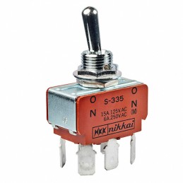 1 pcs : S335F - SWITCH TOGGLE DPDT 15A 125V