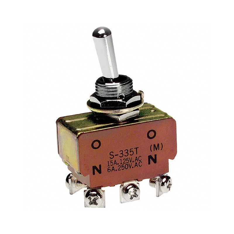 1 pcs : S335T - SWITCH TOGGLE DPDT 15A 125V