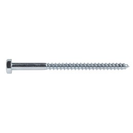 1 Bag of 10 - RS PRO Hex Coach Screw, Steel Bright Zinc Plated, 10mm x 150mm