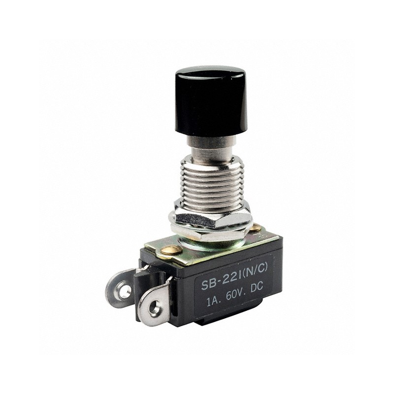 1 pcs : SB221NC - SWITCH PUSH SPST-NC 3A 125V