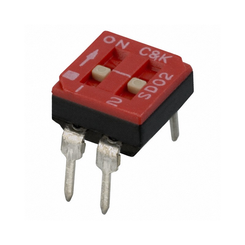 1 pcs : SD02H0B - SWITCH SLIDE DIP SPST 0.1A 25V