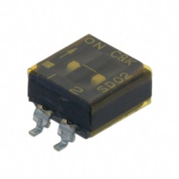 1 pcs : SD02H0SB - SWITCH SLIDE DIP SPST 0.1A 25V