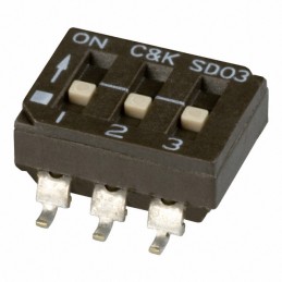 1 pcs : SD03H0SB - SWITCH SLIDE DIP SPST 0.1A 25V