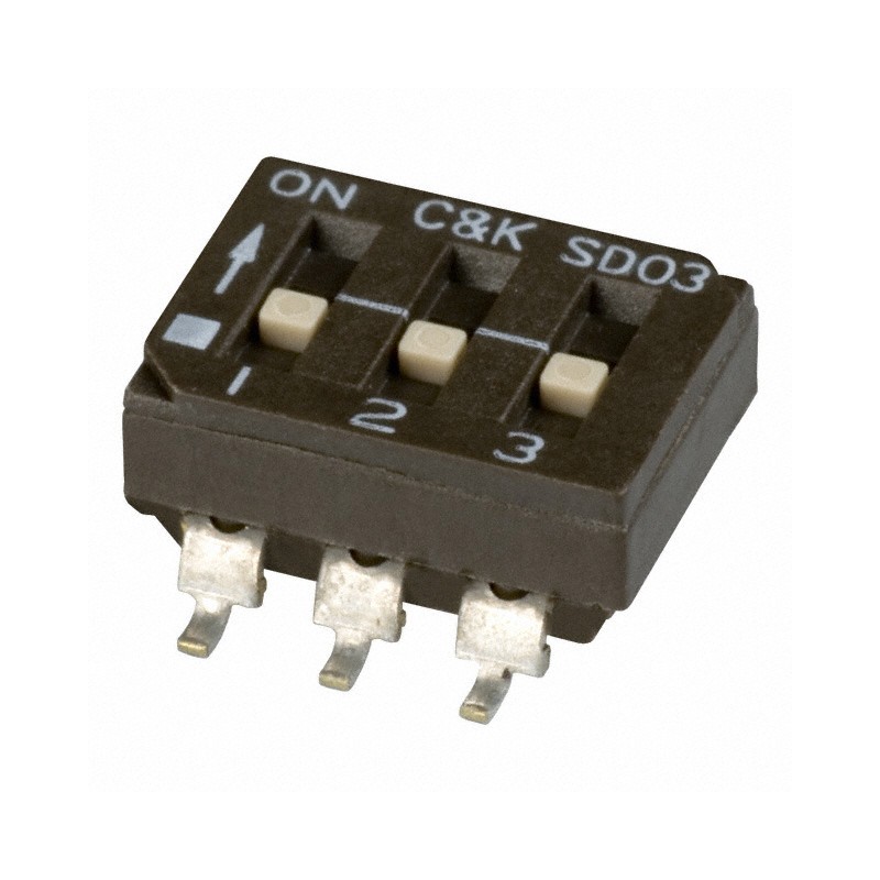 1 pcs : SD03H0SB - SWITCH SLIDE DIP SPST 0.1A 25V