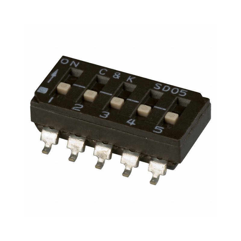 1 pcs : SD05H0SB - SWITCH SLIDE DIP SPST 0.1A 25V