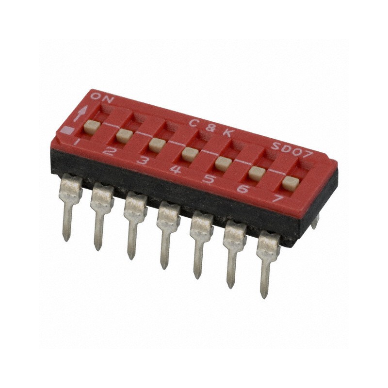 1 pcs : SD07H0B - SWITCH SLIDE DIP SPST 0.1A 25V
