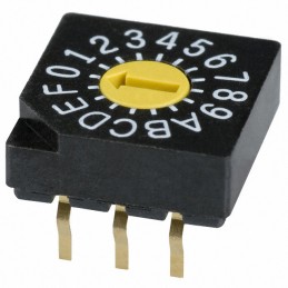 1 pcs : SD-1010 - SWITCH ROTARY DIP HEX 0.1A 5V