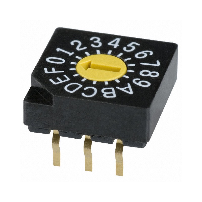1 pcs : SD-1010 - SWITCH ROTARY DIP HEX 0.1A 5V