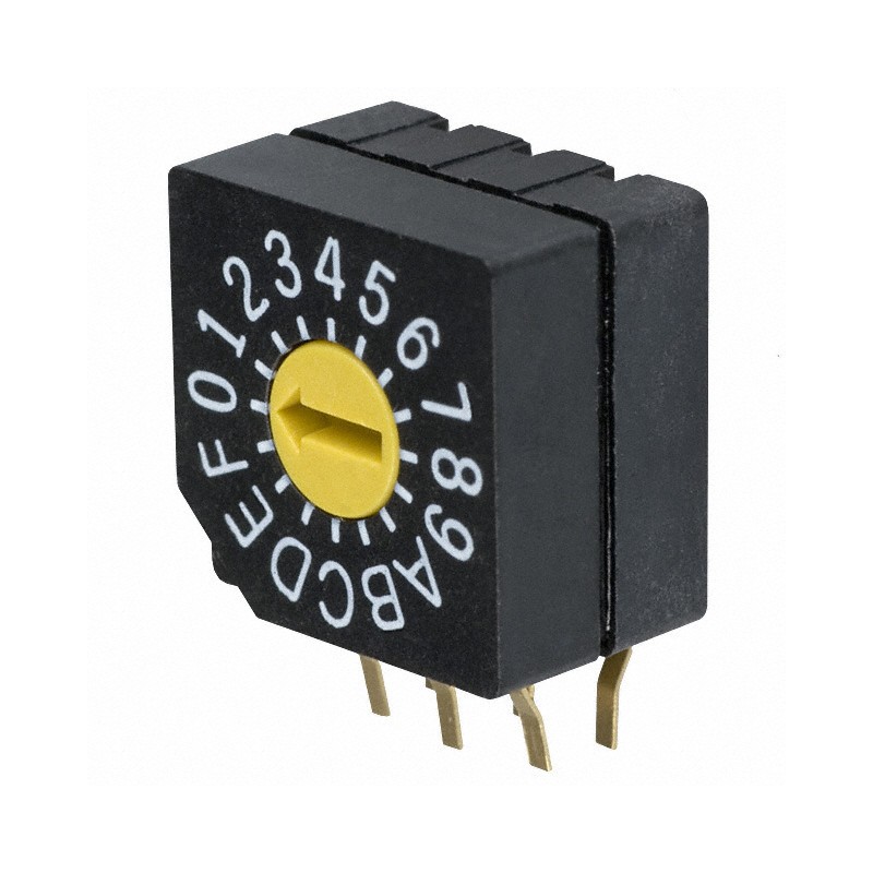 1 pcs : SD-1011 - SWITCH ROTARY DIP HEX 0.1A 5V