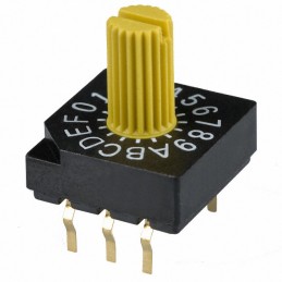 1 pcs : SD-1110 - SWITCH ROTARY DIP HEX 0.1A 5V