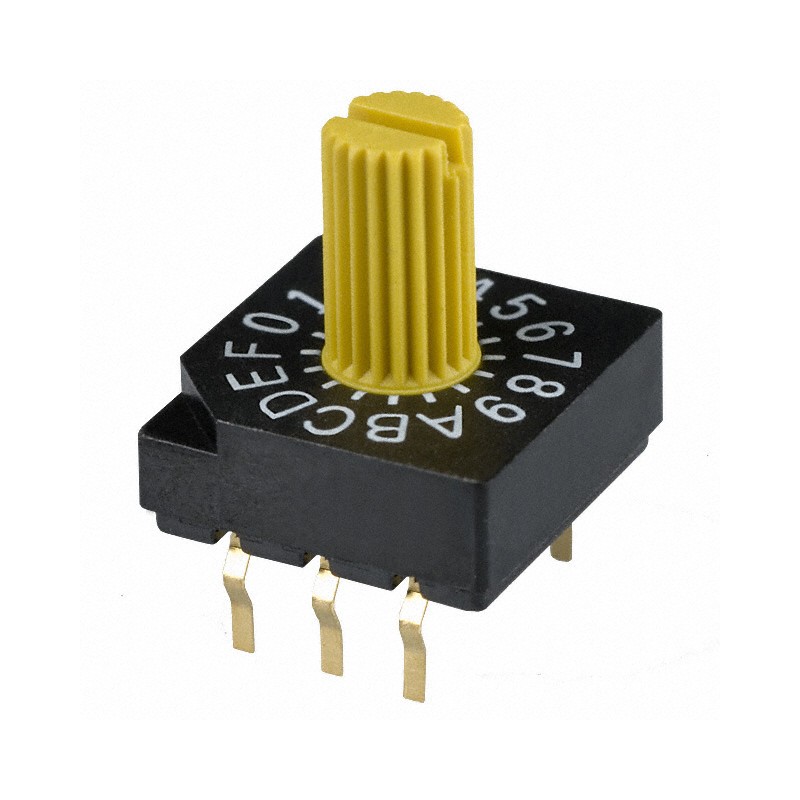 1 pcs : SD-1110 - SWITCH ROTARY DIP HEX 0.1A 5V