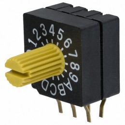 1 pcs : SD-1111 - SWITCH ROTARY DIP HEX 0.1A 5V