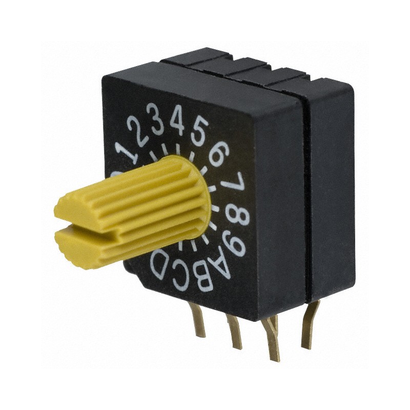 1 pcs : SD-1111 - SWITCH ROTARY DIP HEX 0.1A 5V