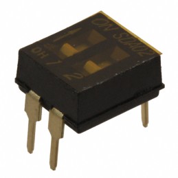 1 pcs : SDA02H0B - SWITCH SLIDE DIP SPST 0.025A 24V