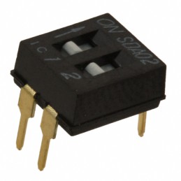 1 pcs : SDA02H0BD - SWITCH SLIDE DIP SPST 0.025A 24V