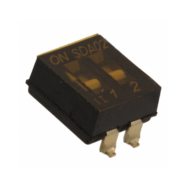 1 pcs : SDA02H0SB - SWITCH SLIDE DIP SPST 0.025A 24V