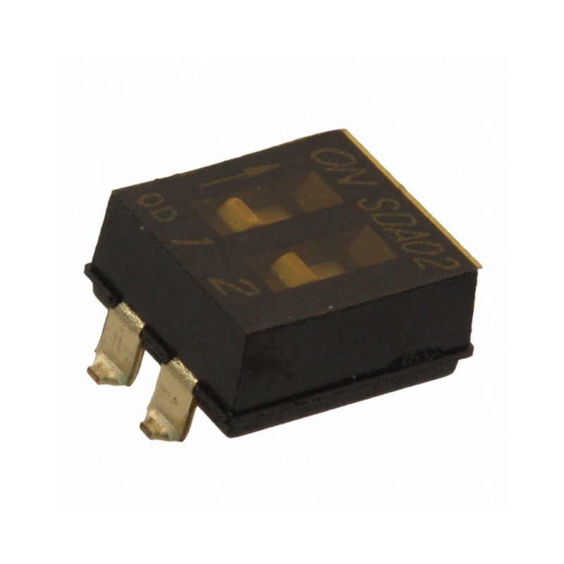 1 pcs : SDA02H0SBR - SWITCH SLIDE DIP SPST 0.025A 24V